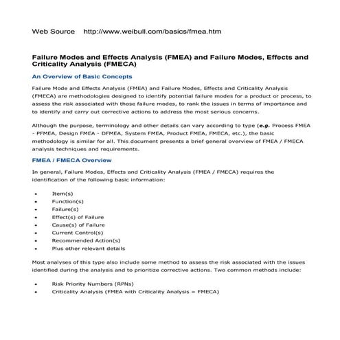 Fmea basics