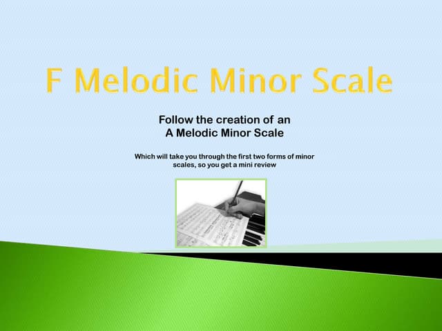 F Melodic Minor Scale