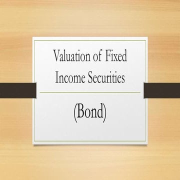 Fmi 5 fixed income securities