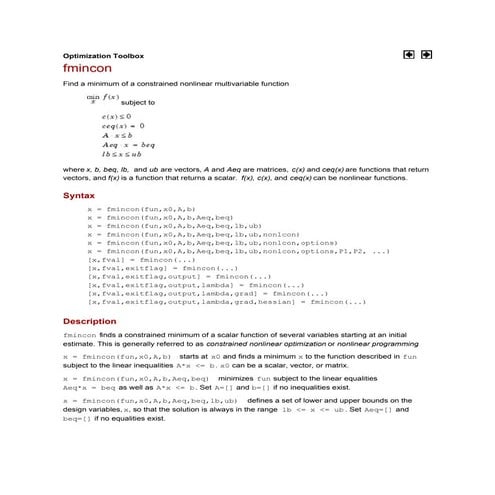 Fmincon