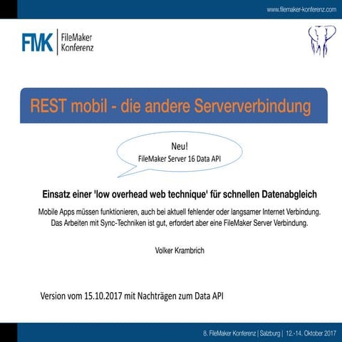 FMK2017 - REST mobil- die andere Serververbindung by Volker Krambrich