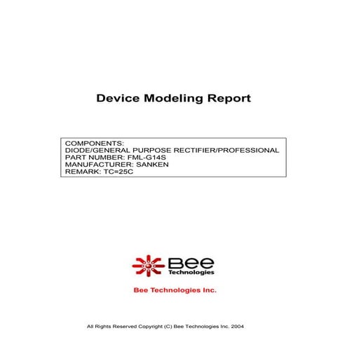 SPICE MODEL of FMLG14S (Professional Model) in SPICE PARK
