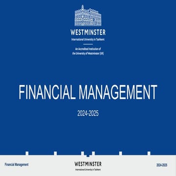 Financial Management for Finance Student