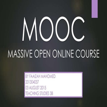All About MOOCs