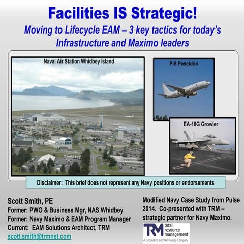 Maximo User Group Keynote - "Facilities" is Strategic!