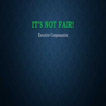 Executive Compensation