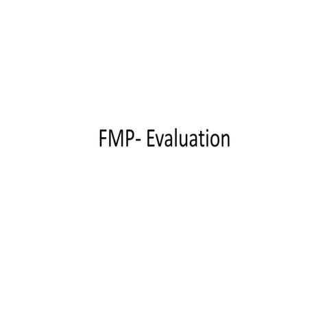 Fmp  evaluation