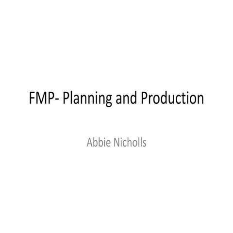 Fmp  planning and production 2