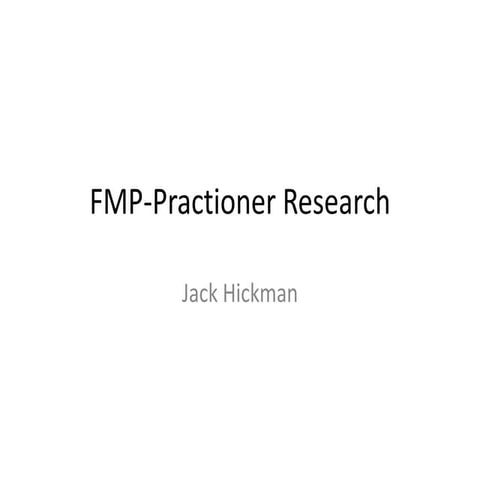 Fmp practioner research