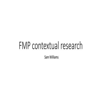 FMP Contextual Research.pptx