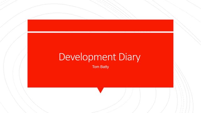 Fmp development diary 