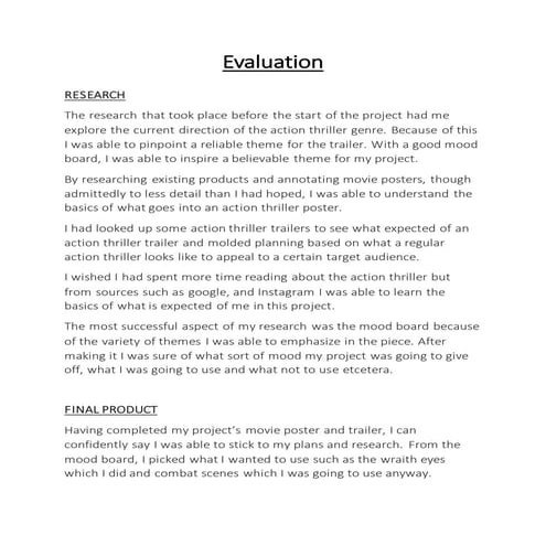 FMP evaluation