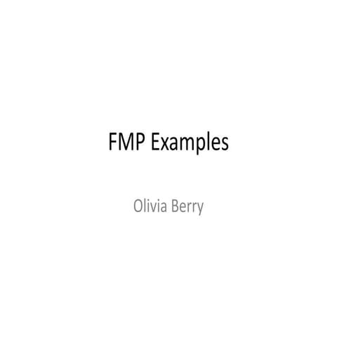 Fmp examples