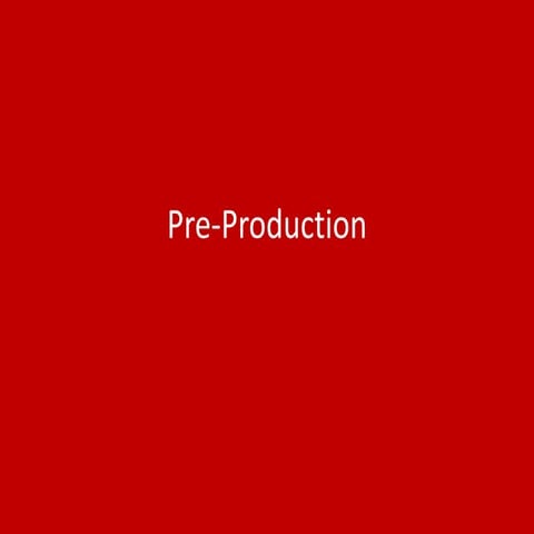 FMP pre-production