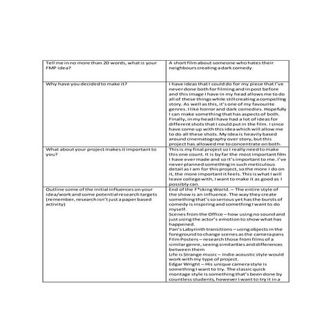 FMP: Pre-Proposal Updated