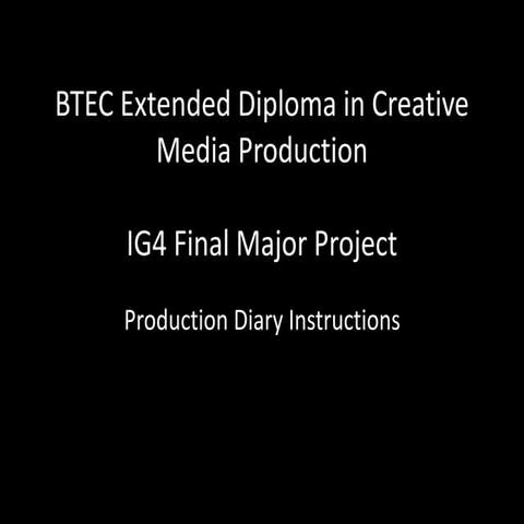Fmp production diary instructions