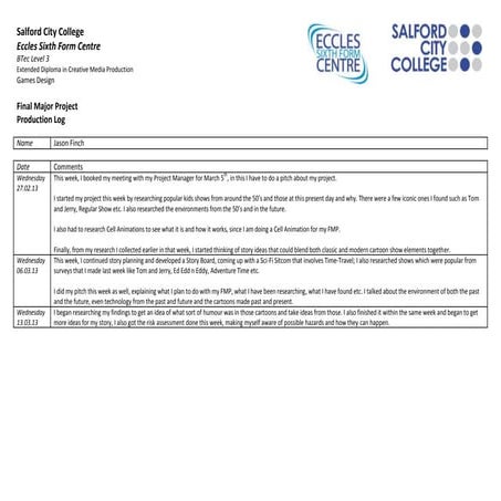 Fmp production log_13th_mar_2013