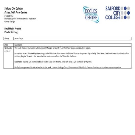 Fmp production log_27th_feb_2013