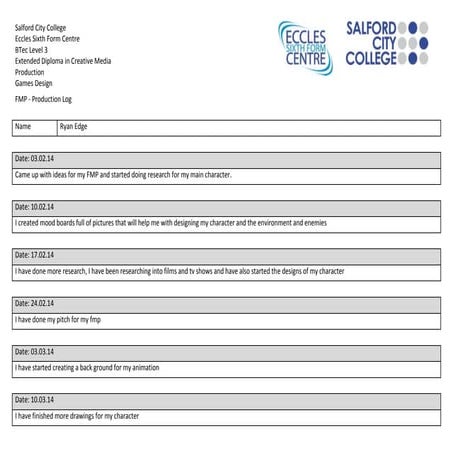 Fmp production log_280114