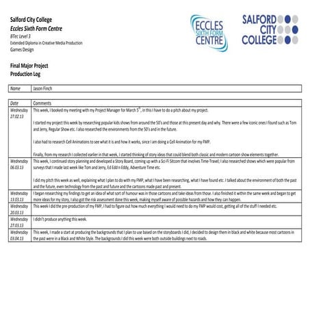 Fmp production log_3rd_apr_2013