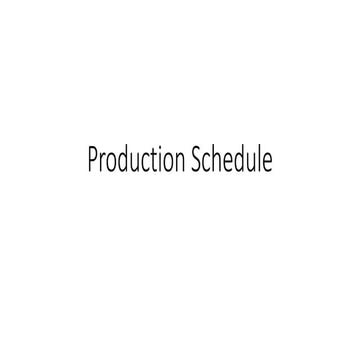 Fmp production schedule 