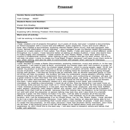 Final Major Product Proposal 2019