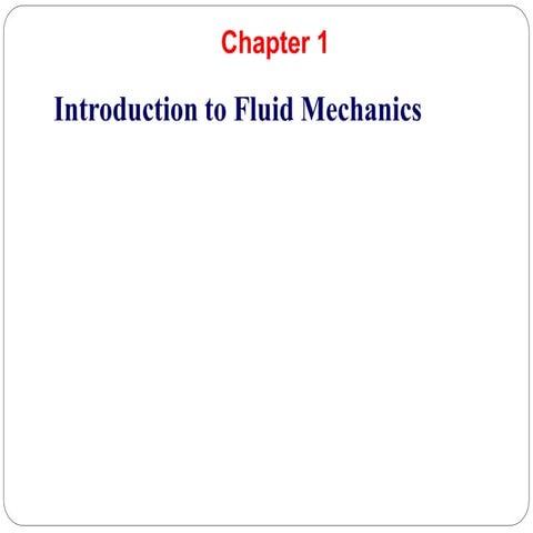 Fluid mechanics introduction, basic definitions
