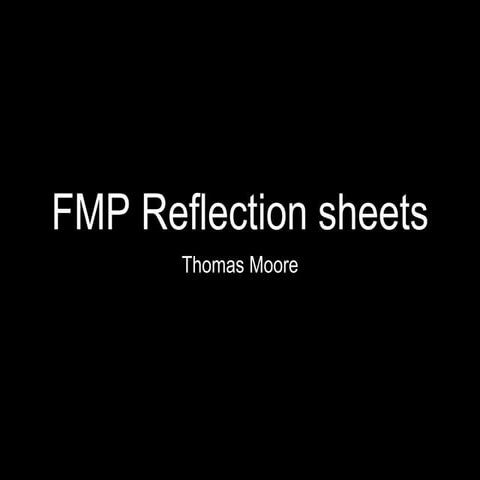 Fmp reflection sheets powerpoint | PPTX