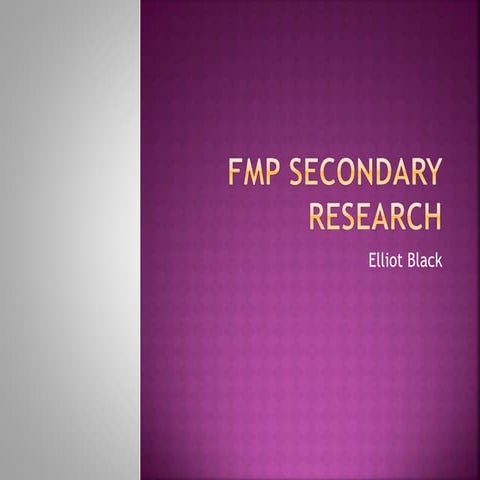 Fmp secondary research