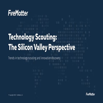 Technology Scouting: Silicon Valley Trends 2018