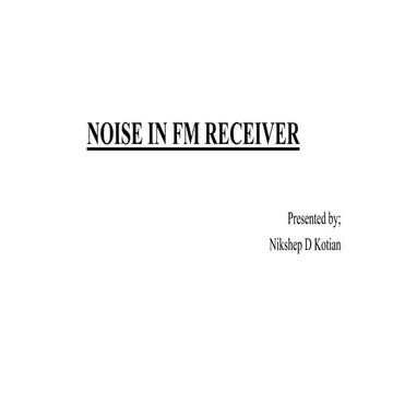 a presentstion about a FM reciever and refernces