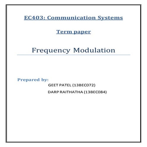 Frequency modulation basics