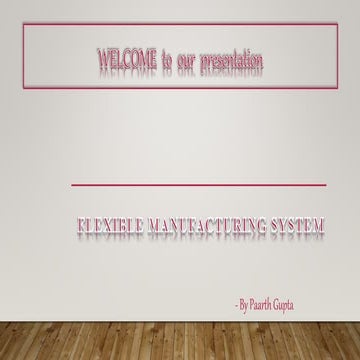 flexible manufacturing system