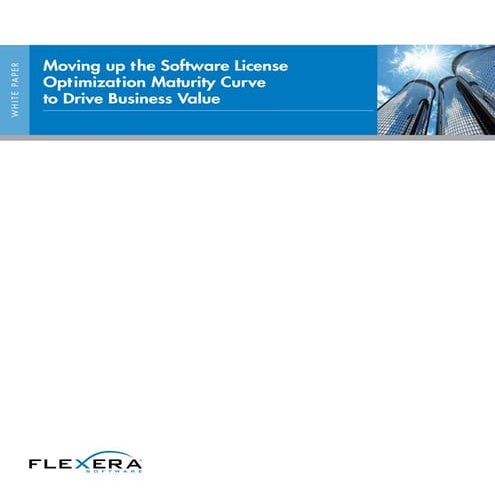 Moving up the Software License Optimization Maturity Curve to Drive Business ...
