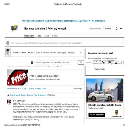 Fmv does not equal transaction price   linked in