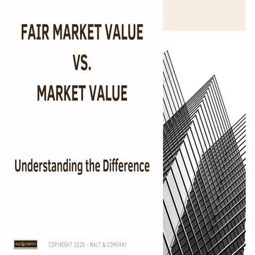Fair Market Value vs Market Value | PDF