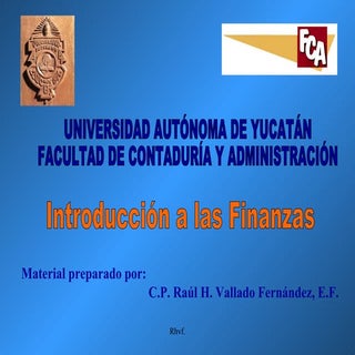 Introduccion a las Finanzas