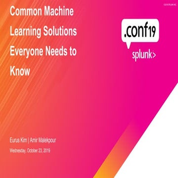 Common Machine Learning Solutions Everyone Needs to Know | PPT