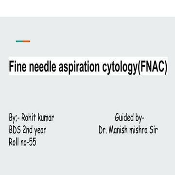 FNAC fine needle aspiration cytology 