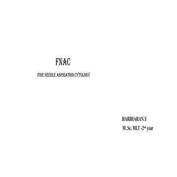 Fine needle aspiration cytology fnac pathology