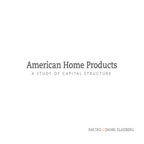 FNCE203 Case Presentation