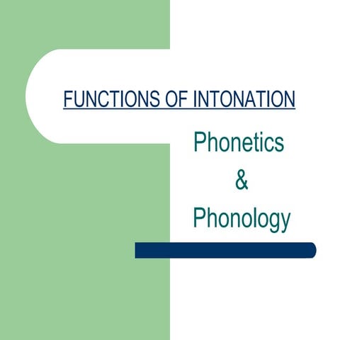 Fnctions Of Intonation By Saira Maqbool