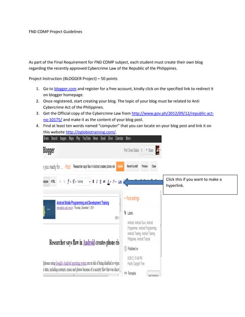 FND COMP Project Guidelines