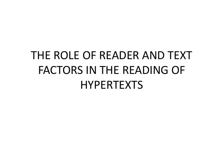 Hypertext Reading