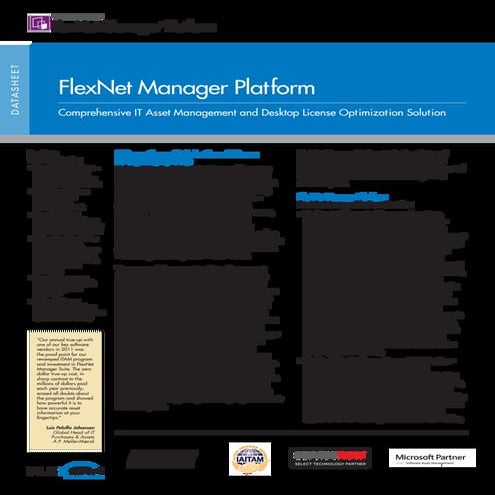 FlexNet Manager Platform Datasheet