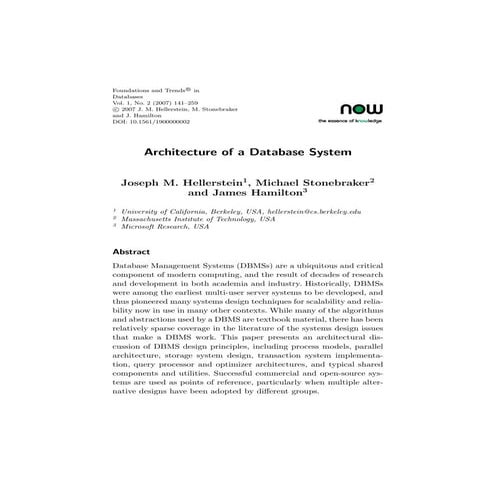 Fntdb07 architecture