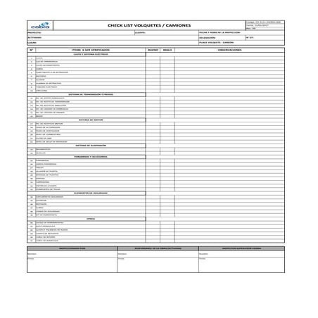 Fo 9111-ssoma-006 check list volquetes-camiones - Document Preview