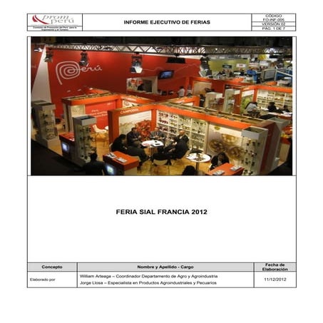 Informe feria Fruit logística 2011 | PDF