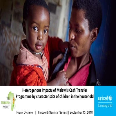 Heterogenous Impacts of Malawi’s Cash Transfer Programme by characteristics o...