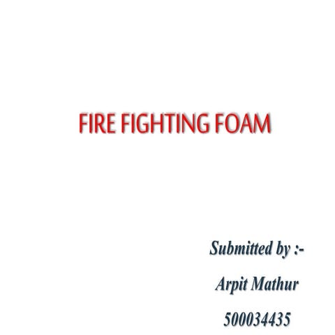 fire fighting foam